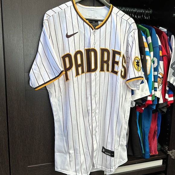 Fernando Tatís Jr. San Diego Padres Nike Home Authentic MLB Jersey - White/Brown - Picture 4 of 10